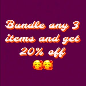 Bundle any 3 items and get 20% off!